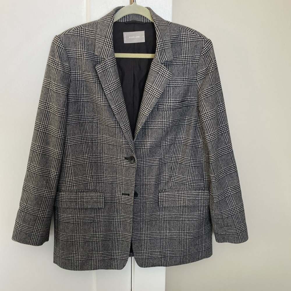 Everlane oversized plaid blazer size 8